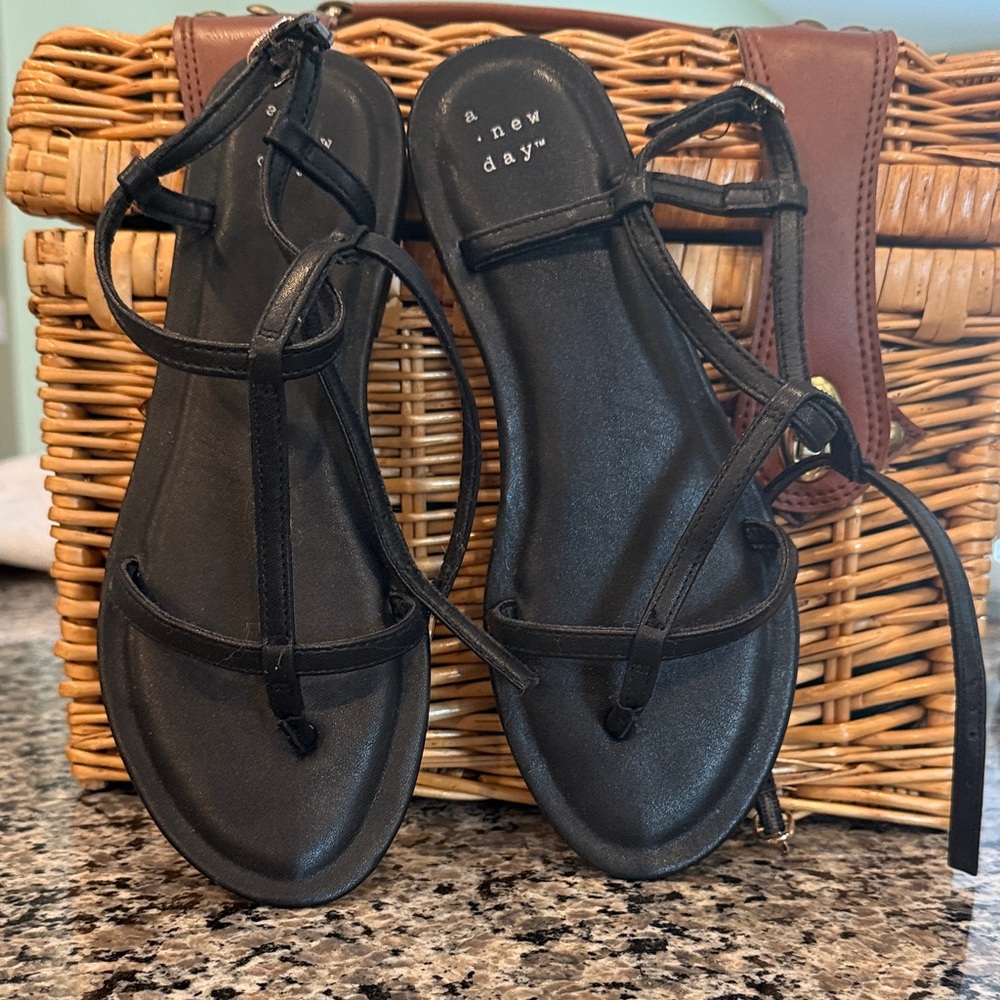 A New Day Women's Elegant Black Sandals